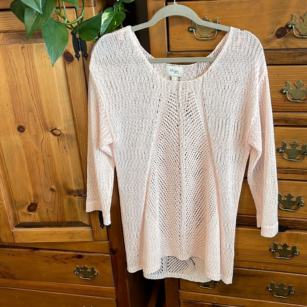 BEIGE- beautiful see through knit light peach colour sweater
